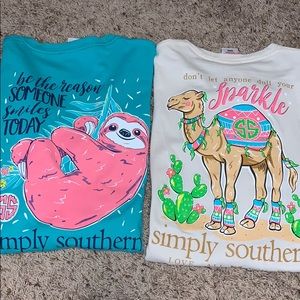 Simply Southern L/S bundle - 2 shirts - Medium